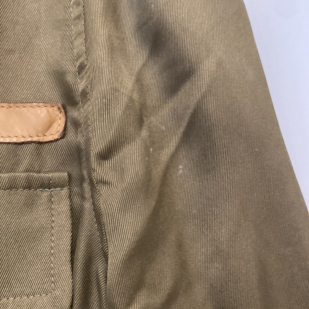 Veronica Beard Olive Utility Jacket with Tan Accents - Picture 6 of 9